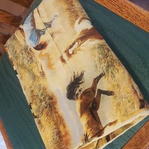 Wild Wings & Persis Clayton Weirs Horse Cotton Flannel Pillowcase